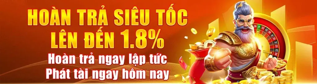 Trò chơi nổ hũ cổ điển với biểu tượng may mắn và vòng quay quen thuộc.